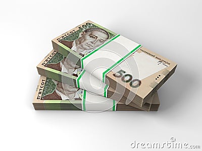 Composition with banknotes of ukrainian money Stock Photo