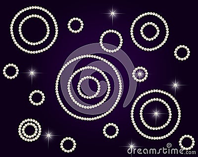 Composition of brilliant circles Stock Photo