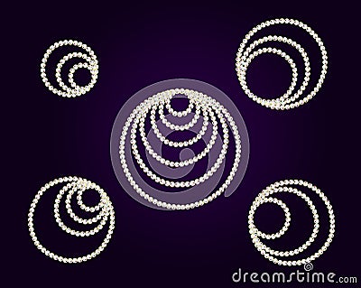 Composition of brilliant circles Stock Photo