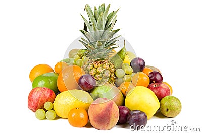 Composition of colorful fruits Stock Photo