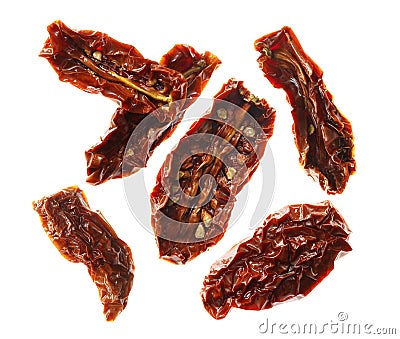 Composition of dried tomato Stock Photo