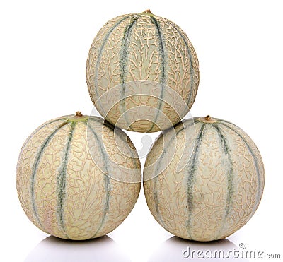 Composition with fresh melons Stock Photo