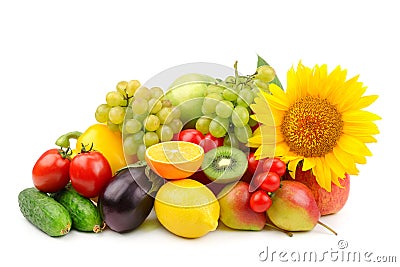 Composition of fruits and vegetables Stock Photo