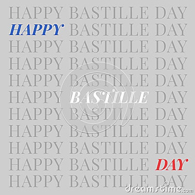 Composition of happy bastille day texts in repetition Stock Photo