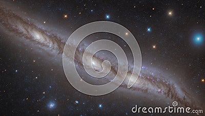 A Composition Of A Harmoniously Balanced Image Of A Spiral Galaxy Stock Photo