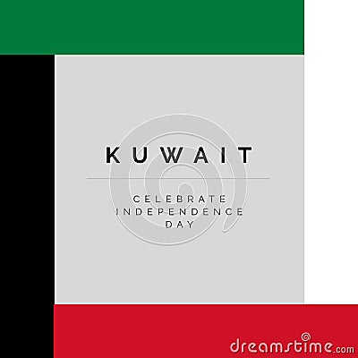 Composition of kuwait independence day text over shapes Stock Photo