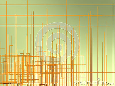 Composition of orange lines over golden bright background Stock Photo