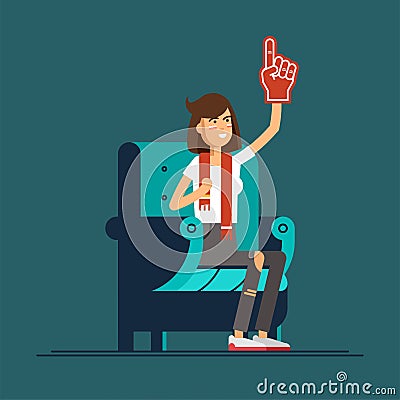 Composition people with flags make up vector illustration Vector Illustration