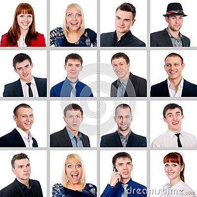 Composition of successful young people Stock Photo