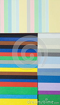 Composition from a varicoloured designer cardboard Stock Photo