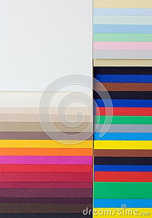 Composition from a varicoloured designer cardboard Stock Photo