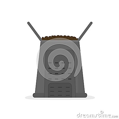 Compost bin icon Vector Illustration