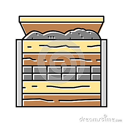 composting waste sorting color icon vector illustration Cartoon Illustration