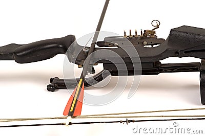 Compound Bow and Arrow Stock Photo