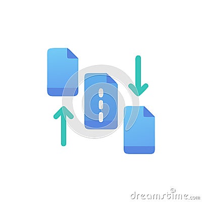Comprehensive Data Compression Icon for Optimization Stock Photo