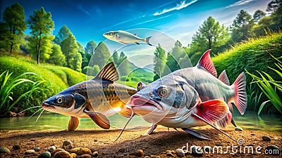 Understanding Pangasius Catfish A Visual Guide to Identifying Key Differences and Similarities in Appearance Stock Photo