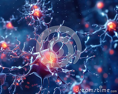 A comprehensive pervasive neural network. Generative AI Stock Photo