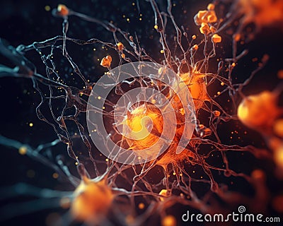 A comprehensive pervasive neural network. Generative AI. Stock Photo