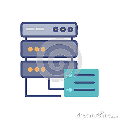 Comprehensive Proxy Server Icon for Security Vector Illustration