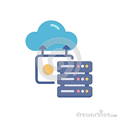Comprehensive Serverless Computing Icon for Cloud Management Stock Photo
