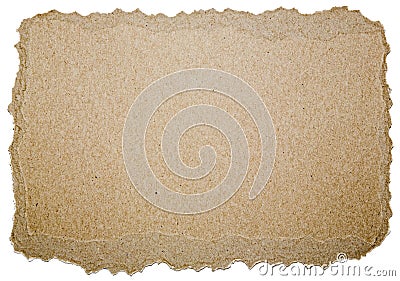 Compressed pressed paper cardboard torn edge isolated copyspace Stock Photo