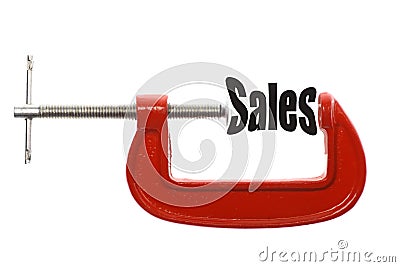 Compressing sales Stock Photo