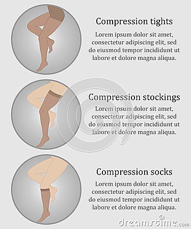 Compression hosiery Vector Illustration