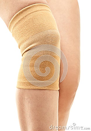 Compression knee brace Stock Photo