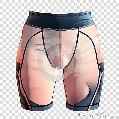 Compression shorts transparent background realistic element Stock Photo