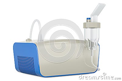 Compressor inhaler, nebulizer. 3D rendering Stock Photo