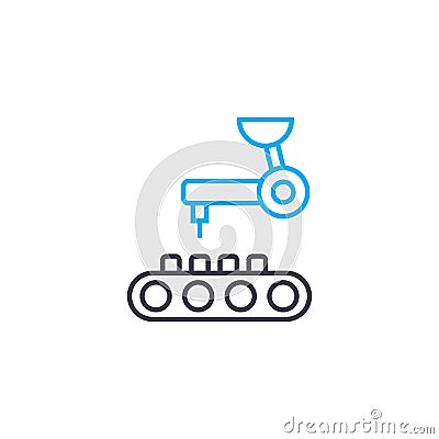 Computer-aided manufacturing linear icon concept. Computer-aided manufacturing line vector sign, symbol, illustration. Vector Illustration