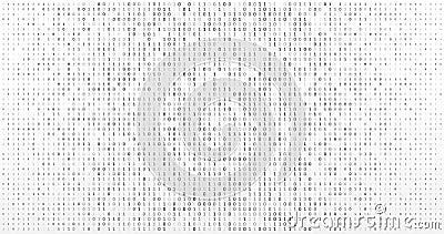 Computer background of numbers. Flying data illustration. Analytics, sorting, structuring, transferring information. Gray Vector Illustration