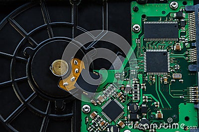 Computer board for the whole frame Stock Photo
