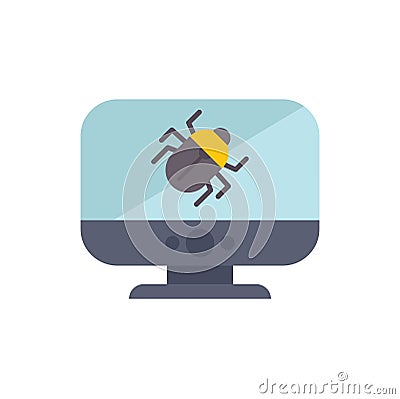Computer bug infecting desktop pc operating system Stock Photo