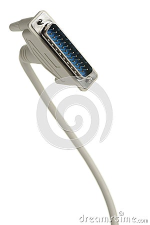 Computer cable LPT Stock Photo