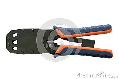Computer cable pliers Stock Photo