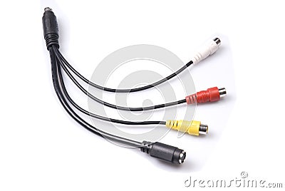 Computer cables Stock Photo