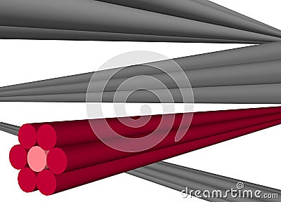 Computer Cables Internet Data Sharing Isolated Stock Photo