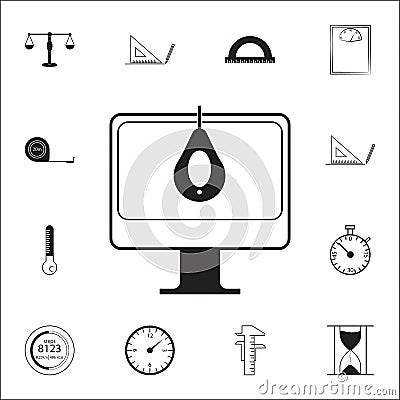 computer calibrationicon. measuring elements icons universal set for web and mobile Stock Photo
