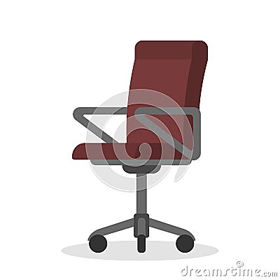 Computer chair. Comfortable furniture, modern seat design Vector Illustration