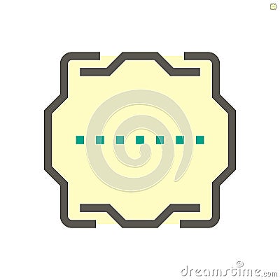 Computer chip processor socket icon Vector Illustration