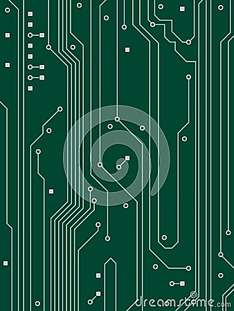 Computer Circuit Background Vector Illustration