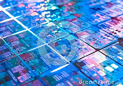 Computer circuit board background microchip texture Stock Photo