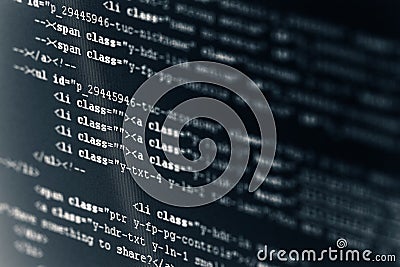 Computer Code HTML Stock Photo