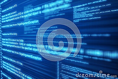 Computer code screen Stock Photo