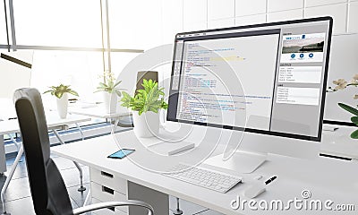 computer coding software Stock Photo