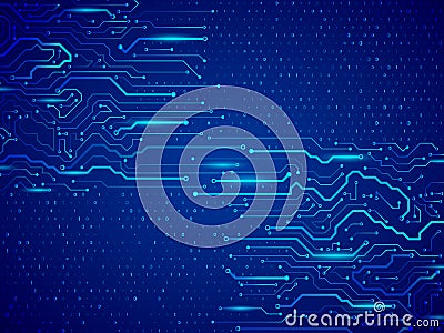 Computer communication cybernetic element. Circuit board vector Vector Illustration
