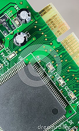 Computer Component Circuit Board Memory Processor Networking Card Stock Photo