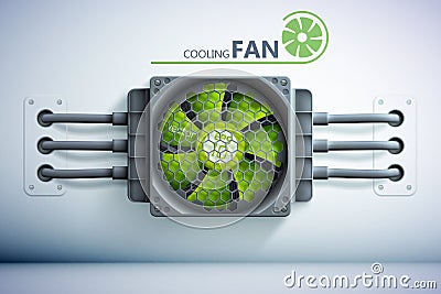 Computer Cooling System Template Vector Illustration