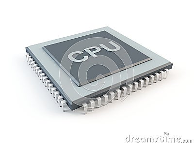 Computer cpu Stock Photo